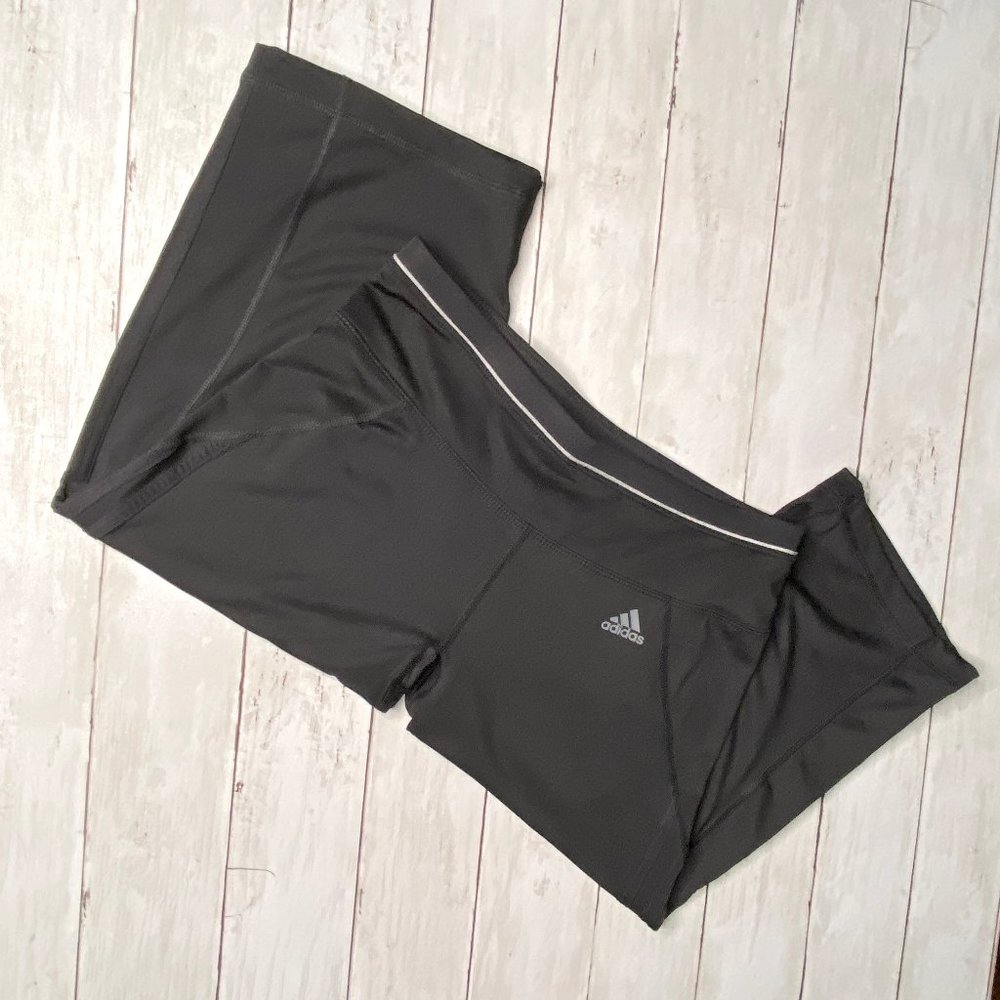 Adidas Climalite Black Wide Leg Capri Pants Size S